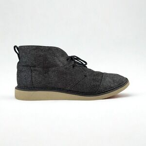 TOMS Mateo Chukka Boots Mens 11 Charcoal Gray Herringbone Lace Up Casual Shoes